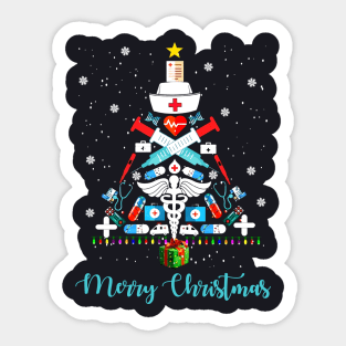 Christmas Tree Medical Tools Sticker